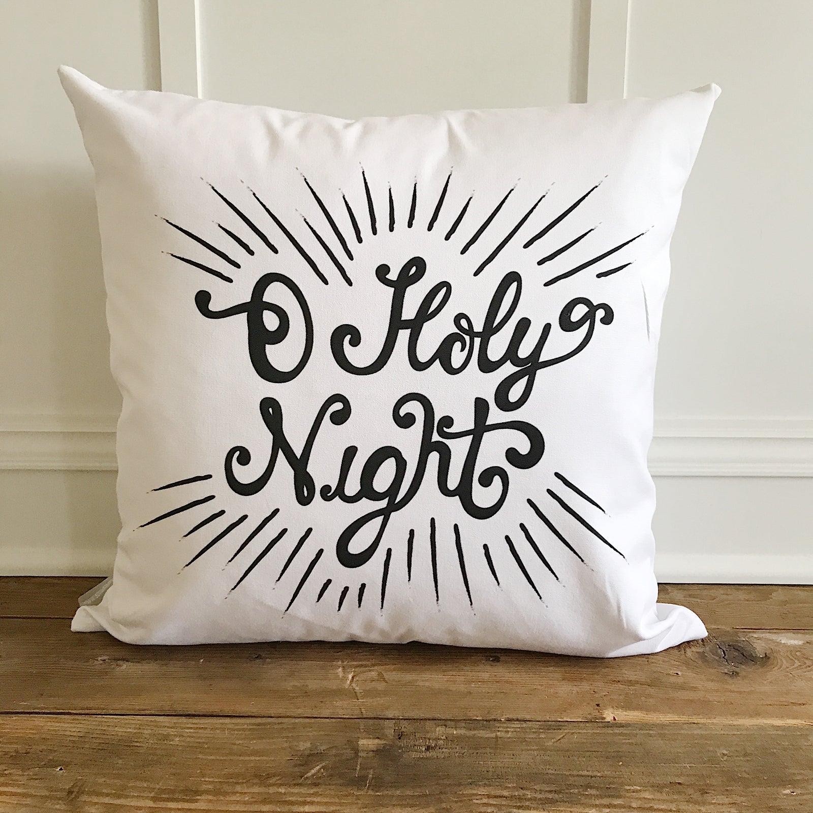 O Holy Night Pillow Cover - Linen and Ivory