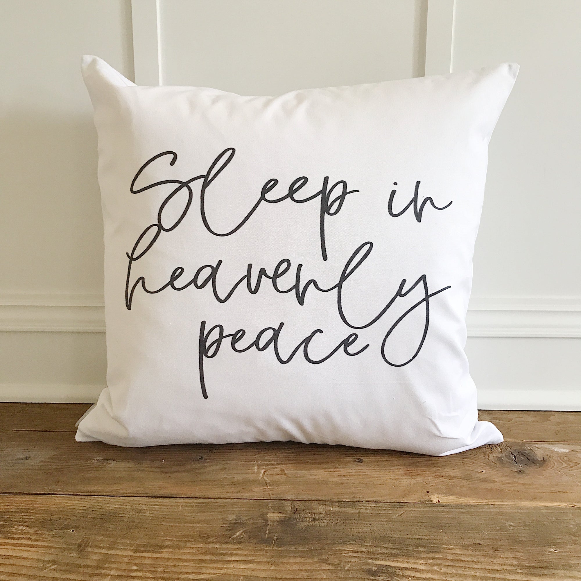 Sleep in Heavenly Peace Pillow Cover - Linen and Ivory
