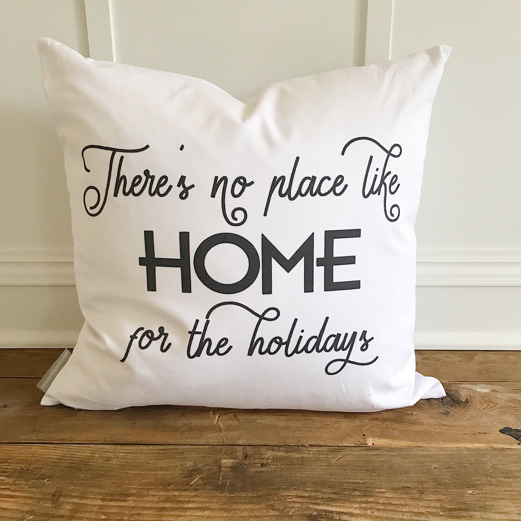Home for the Holidays Pillow Cover - Linen and Ivory