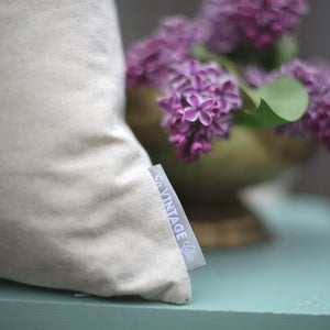 Hydrangeas Mason Jar Pillow Cover - Linen and Ivory