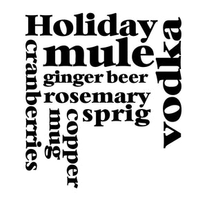 Holiday Mule Tea Towel - Linen and Ivory