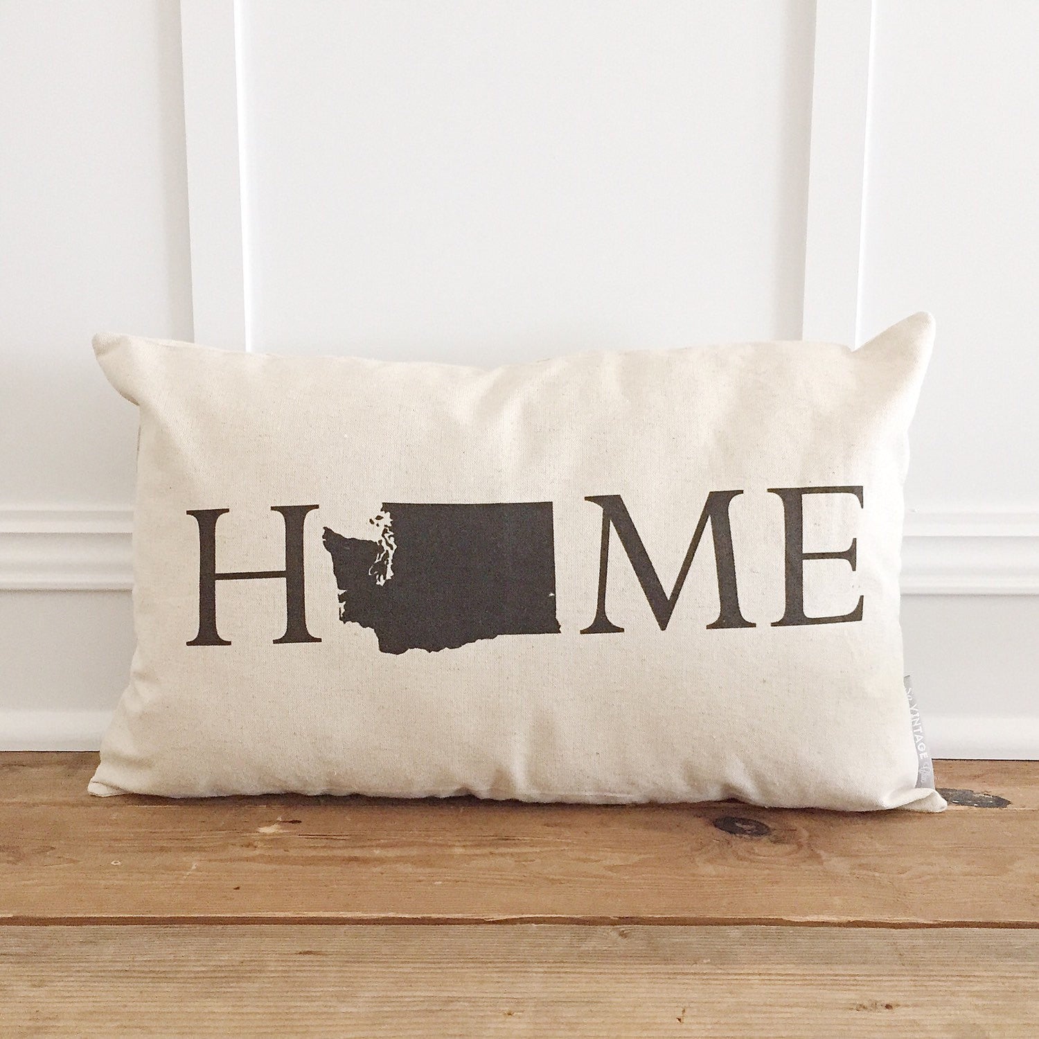 Home State Pillow Cover - Linen and Ivory